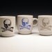 set of 2 skull and cross utensils Espresso cups in BLUE