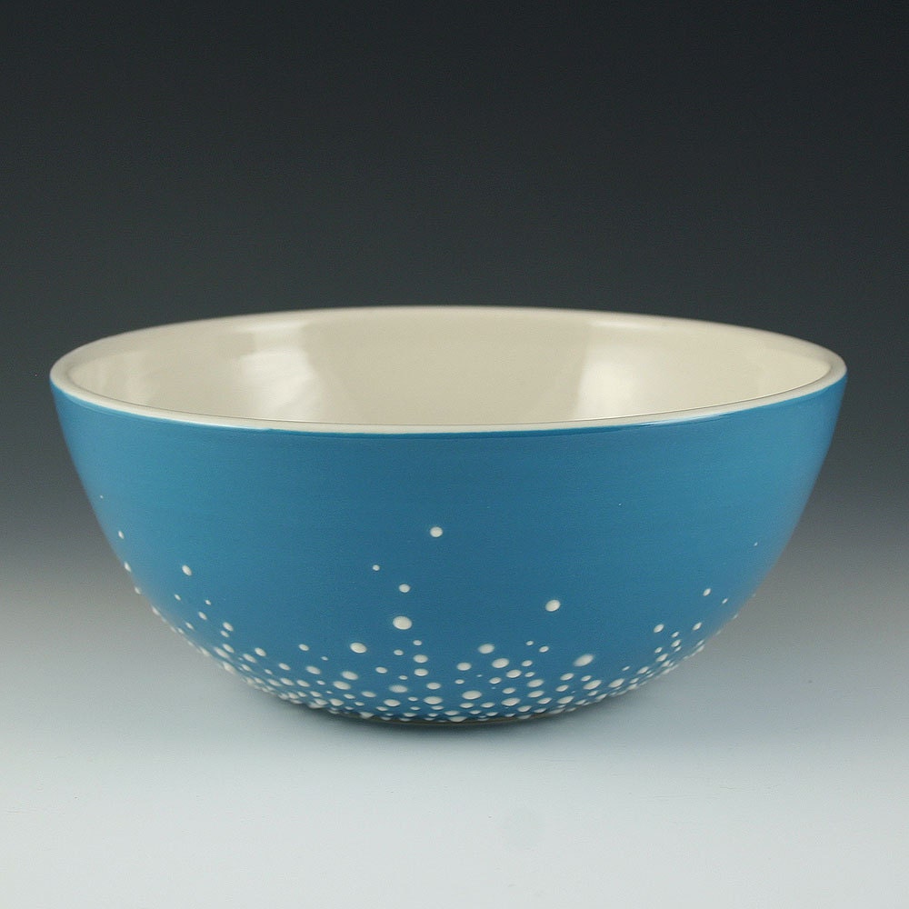 Bowl Blue - Porcelain Pebble Bowl in Blue