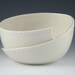 Bowl White - Porcelain Whirl Bowl with White Pebbles