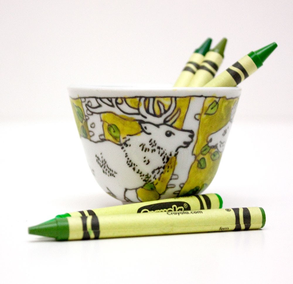 Japanese style snack cup - Green Deer