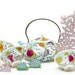 Japanses tea set - birds and roses