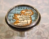 Vintage Map Drawer Pulls/Cabinet Knobs - You Choose The Location