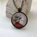 Bonjour - mini print necklace pendant and chain