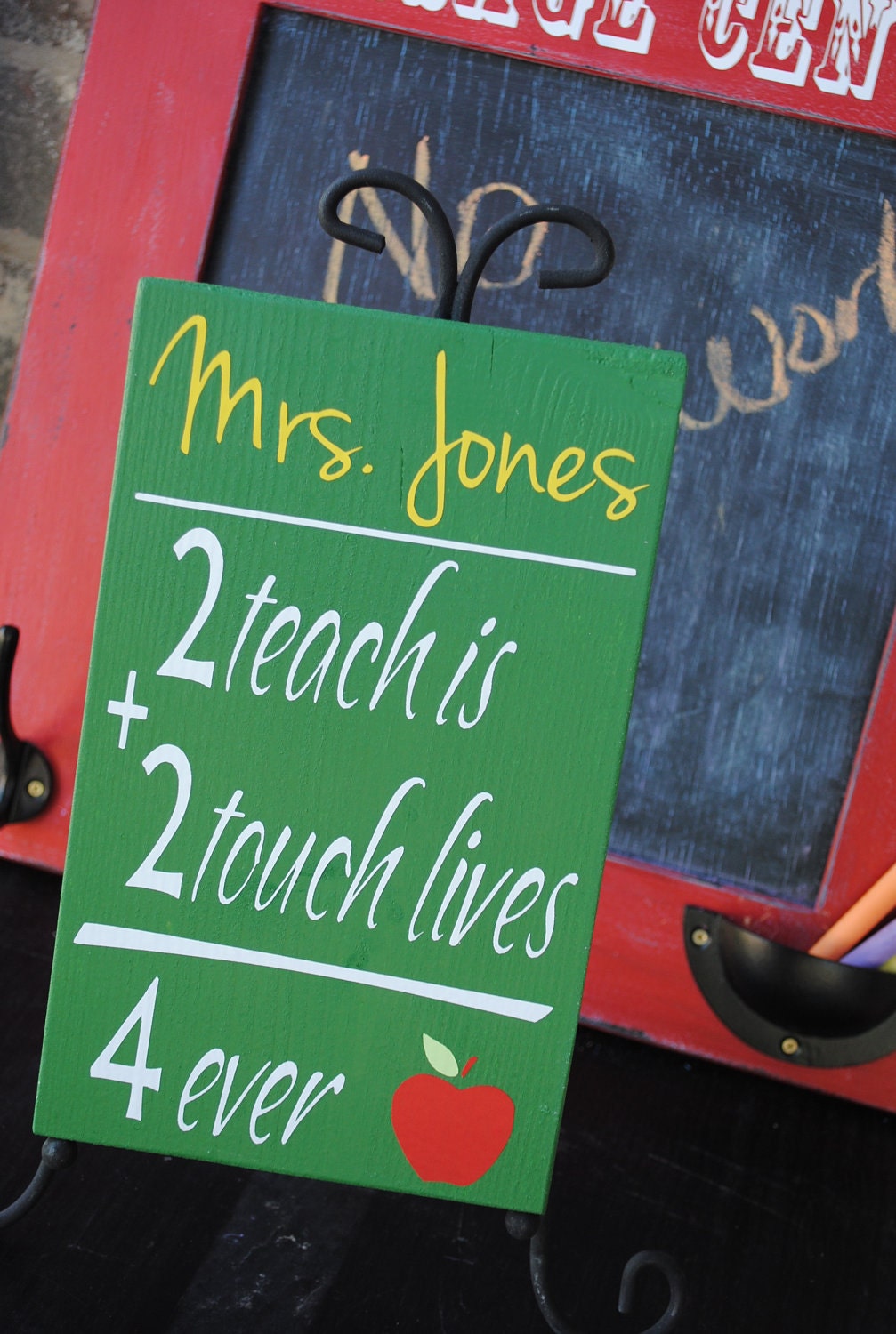 Personalized Teacher Sign To Teach is To Touch Lives Forever