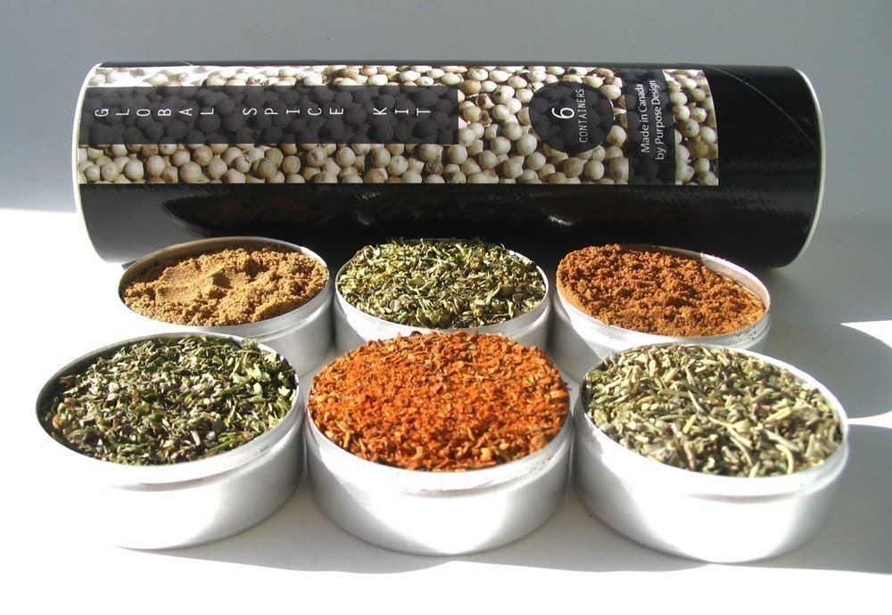 global blends spice kit -  favorite flavors from around the world - gift set for the world cook