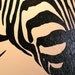 Original Large Abstract Painting Modern Contemporary Zebra Animal Impasto... 24" x 36" ... Serengeti