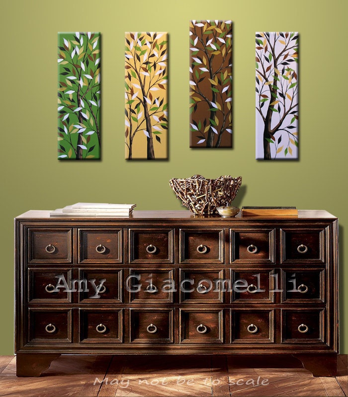 Original Abstract Landscape Trees Paintings - 30 x 40, Arrives ready to hang,  "Walk through the Trees"