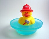 Fire Fighter Duck on a Pond- FREE shipping
