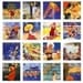 Vintage Tropical Travel Posters in .85-inch squares for scrabble tiles and more -- piddix digital collage sheet no. 399