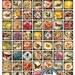 Flora and Fauna vintage bird and flower digital collage sheet in 1 inch squares -- piddix no. 724
