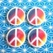 Peace Sign Magnets in Rainbow