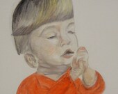 1  Chris At Prayer Greeting Card with Envelope Included  (5x3)