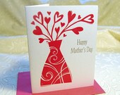 Vase of Hearts Mother's Day Card