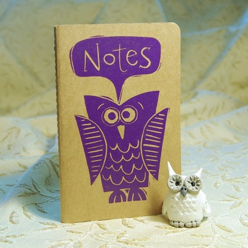 Purple Owl Moleskine Notebook