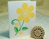 Big Yellow Daisy Letterpress Notes
