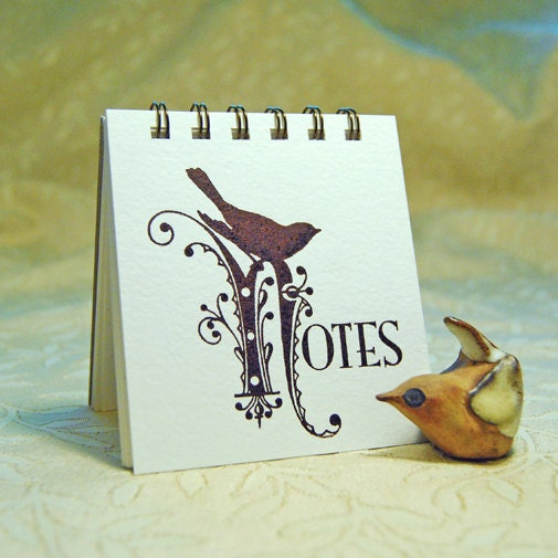 Letterpress Bird Notepad