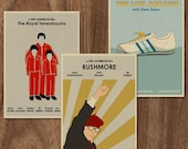 Wes Anderson set of 3 limited edition prints