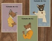 Set of 3 Fantastic Mr Fox limited edition prints