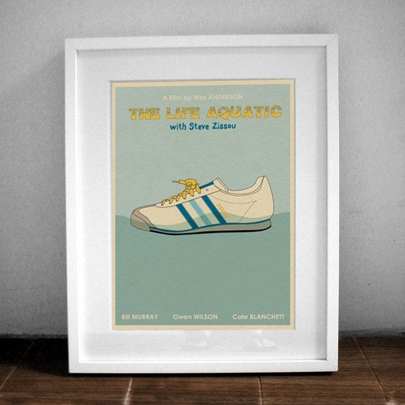 THE LIFE AQUATIC with Steve Zissou 16x12 Minimalist Movie Poster Print