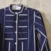 Vintage Blue Western Style Shirt - Retro Cowboy Wrangler Long Sleeved - Boys Toddler Blue and White Striped Button Down - Kids Clothing