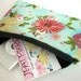 Zipper Pouch ECO FRIENDLY Little coin purse Padded Ipod or  any Gadget Case - Formosa Blue