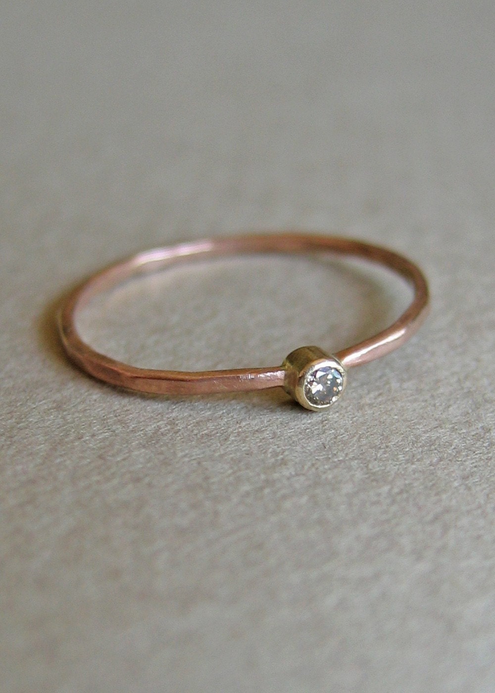 Chocolate Diamond and 14k Rose Gold Ring