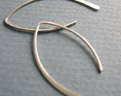 Leaf Silhouette Earrings -  Silver, Medium