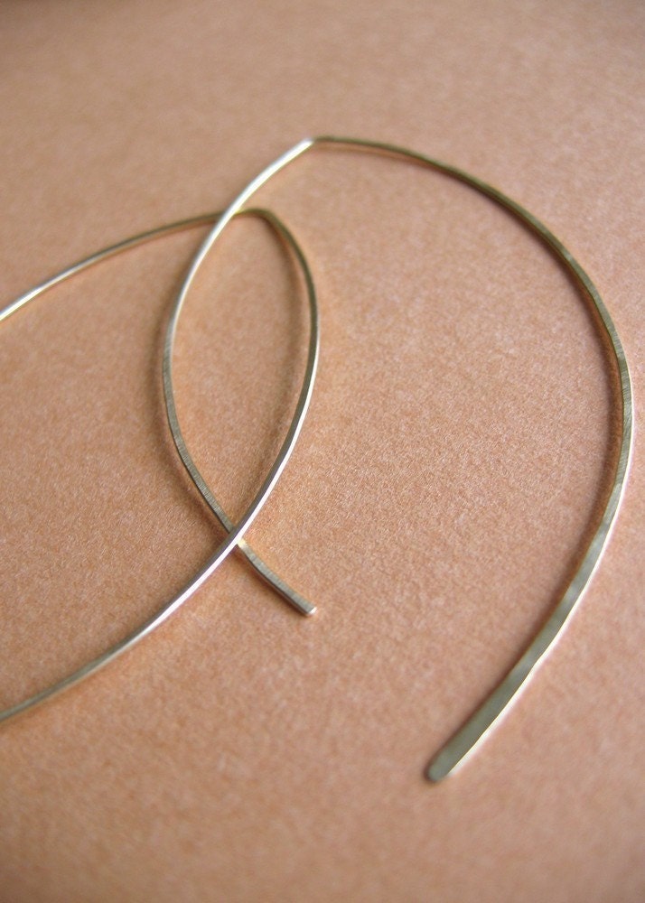 Leaf Silhouette Earrings - Gold-Filled, Extra-Large