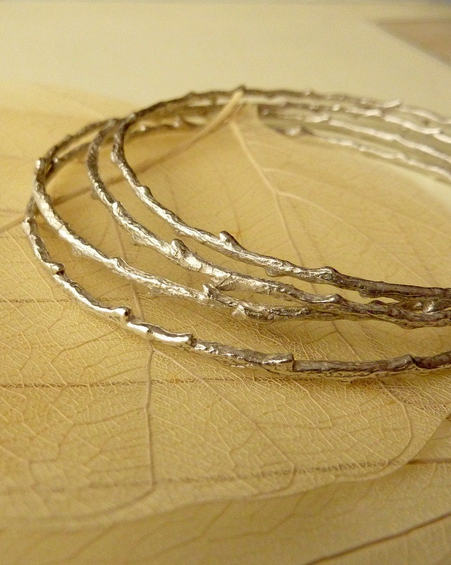 Silver Branch Bangle