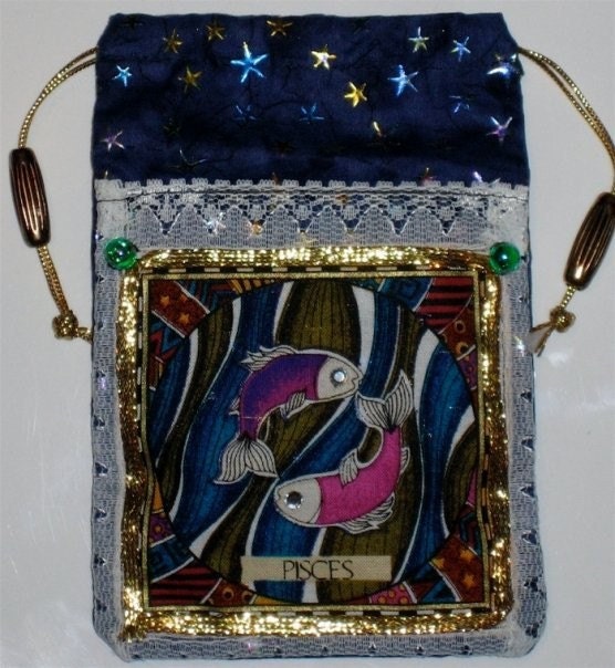CAPTIVATING Pisces Twinkle Stars Tarot/Oracle keepsake bag