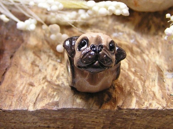 pug pandora charm fawn pug polymer clay pandora bead charm by nanjodogz pug pandora charm fawn pug polymer clay pandora bead charm by nanjodogz