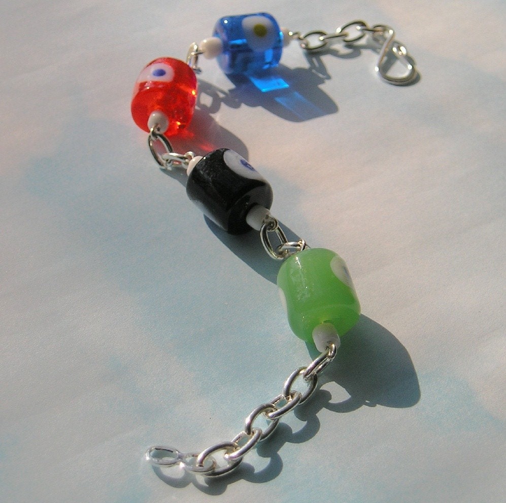 Multi-Colored Bulls-Eye Bracelet
