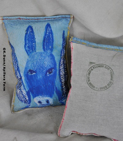 Winged Donkey Raggedy Sachet , lavender filled