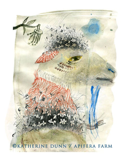 Old Man Guinnias the elderly goat, an archive print