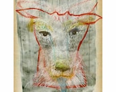 Goat portrait, an archive print