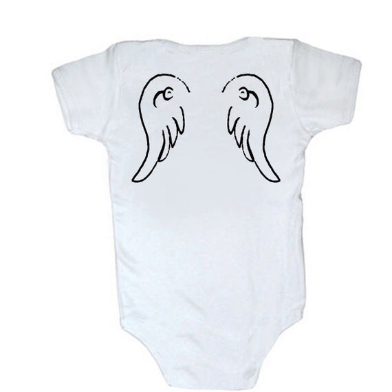 Angel Baby Onesie with Wings on Back Cute by mamamonkey on Etsy