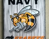 US Navy Tavern Sign, Seabees Pub Sign, Sailor, Veterans