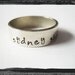 Custom Boutique Personalized Sterling Silver Hand Stamped Memory Ring by LillyEllen
