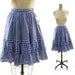 70s German Gingham Tiered Circle Skirt