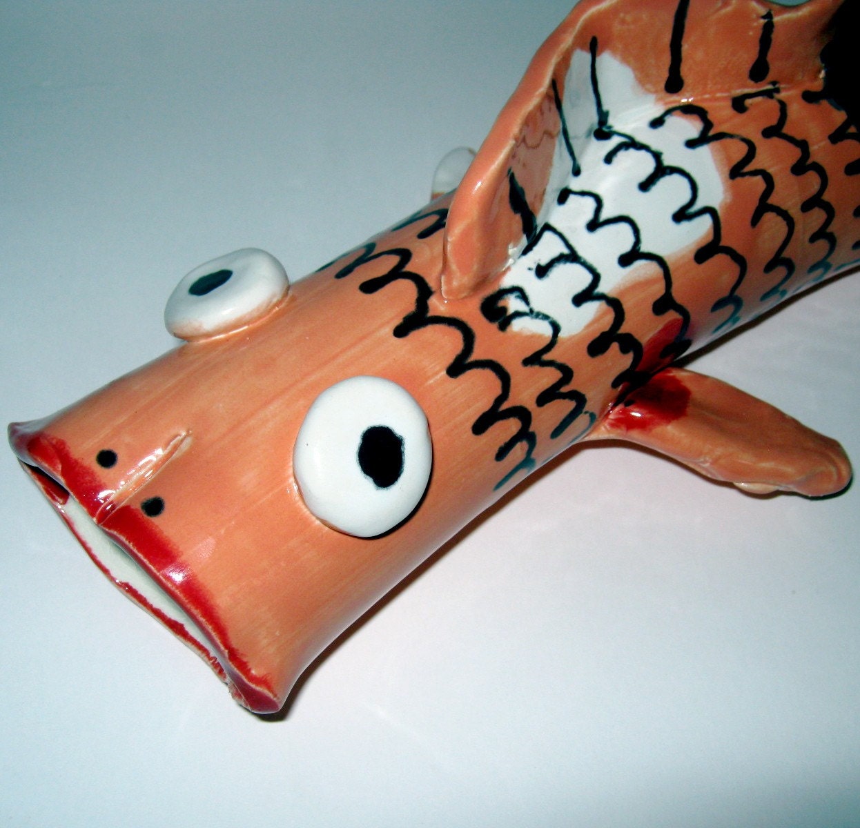 Goldfish Koi Ceramic Sculpture/Stoneware Fish ON SALE