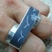 Chalkboard Ring, Blackboard Chalk Board Double Ring with White Chalk, Back to School - 'You Draw'