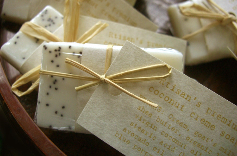 Wedding Soap Favors bridesmaids One Pound 15 bars Coconut Creme with REAL Cream Premium