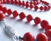 SALE - Take 50% Off - Miriam's Sister - Vintage Glass Bead and Silver Necklace