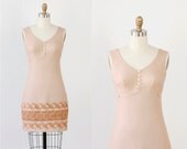 Taupe Wiggle Dress with Floral Embroidered Bottom