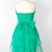 RESERVED for Xiaka Green Organza Petal Strapless Cocktail Dress