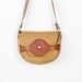 Tan Tooled Leather Cross Body Satchel Bag