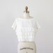 White Cotton Eyelet Ruffled Crop Top