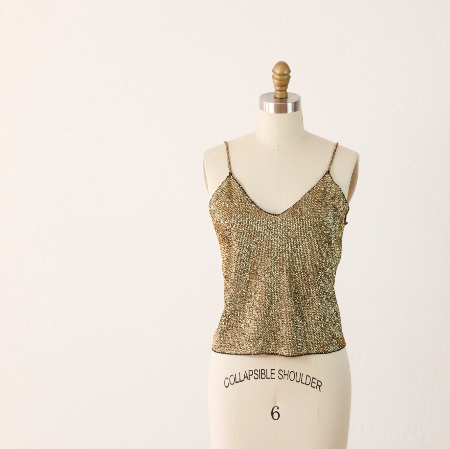 shimmery gold tank top