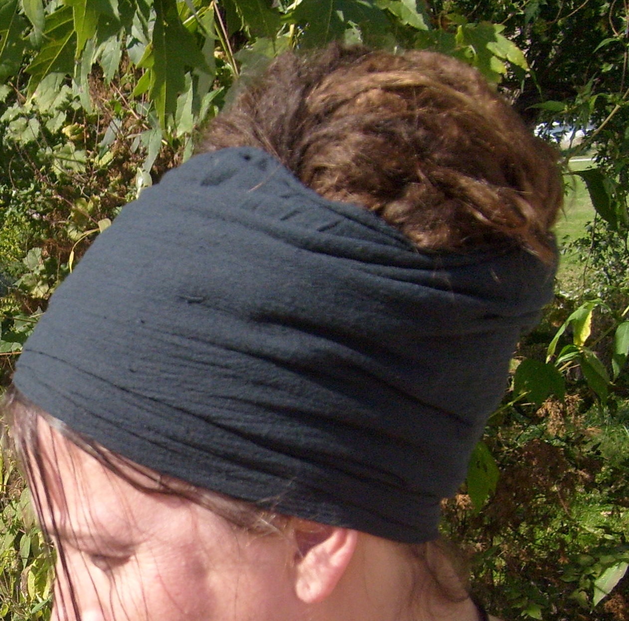 Dark Charcoal Gray Goddess Hair Wrap or Man Wrap ... last one