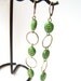 Green St. Patrick's Day Earrings - Shamrocks - Green Czech Glass Clovers & Antiqued Brass Hoops on Leverbacks